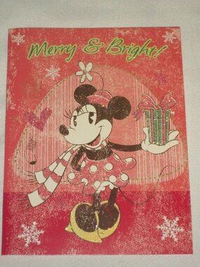 Disney Minnie Mouse Christmas Cards Set 6 Pack With Envelopes By American Greeti